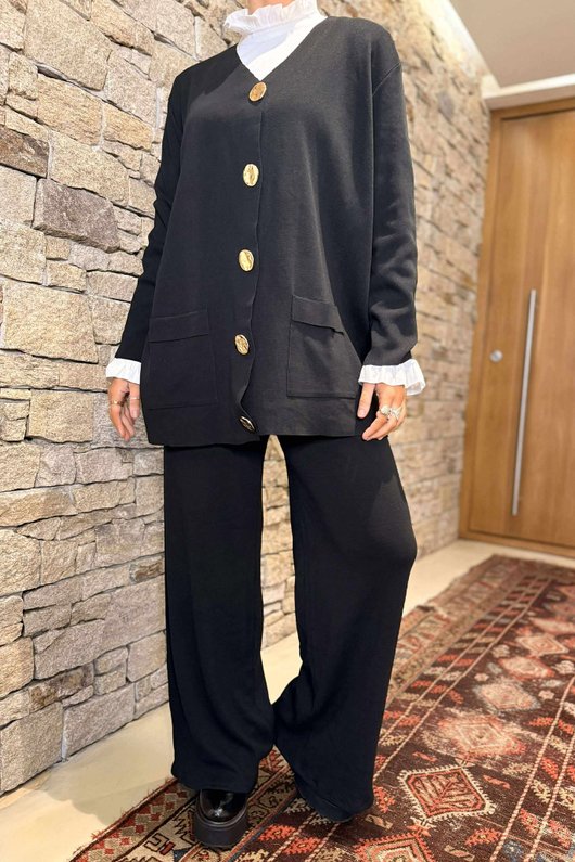 Mayfair Luxury Knit Co Ord Set Black /25 =